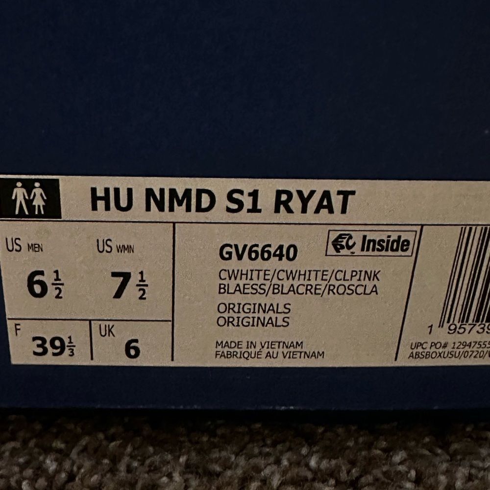 NWT 2022 Pharrell x Hu NMD_S1 Ryat 'Core White NWT - image 2